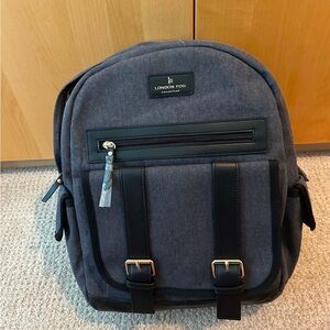 London Fog Men’s Gray Canvas Backpack